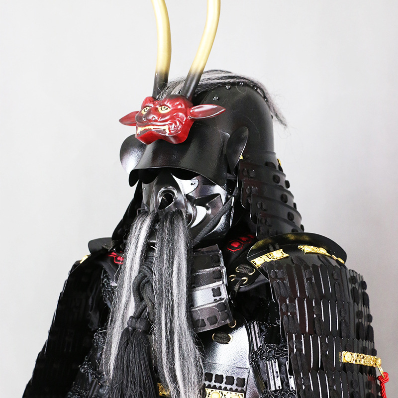 Japanese Samurai Armor Body Replica, Black Metal Wearable Movie Prop, Classical Style - Image 2
