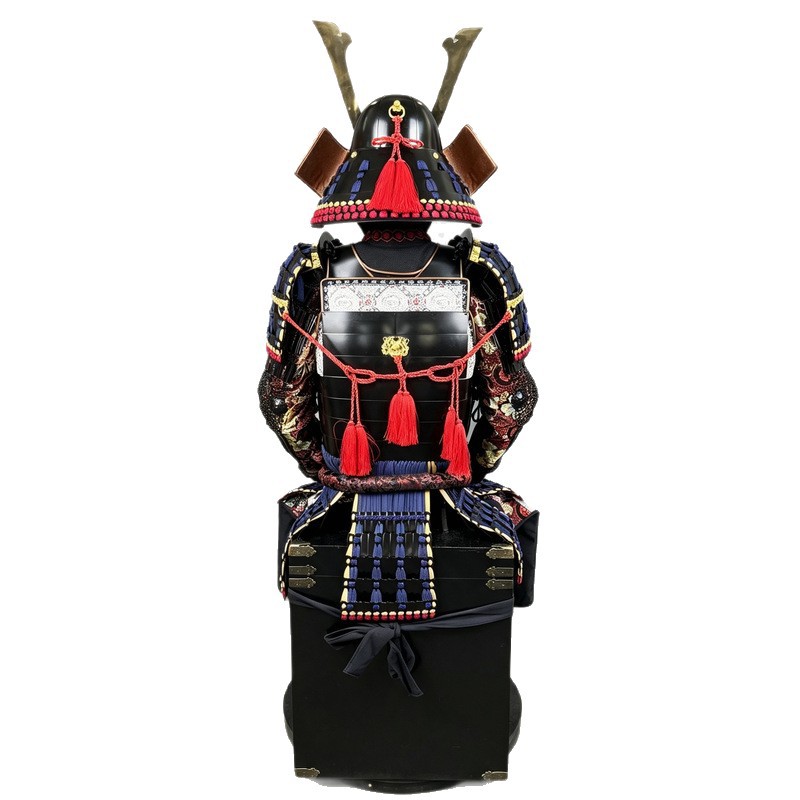 Japanese-Style Warlord Armor Replica with Family Crest Brocade Craftsmanship, Decorative Display Suit - Image 5