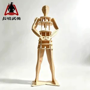 Chinese Armor Human-Form Display Stand, 180cm Wooden Mannequin Frame for Helmet & Armor