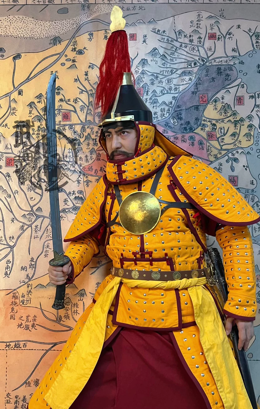Bordered Yellow Banner armor Qing Bordered Yellow Banner armor Qing cotton armor Bordered Yellow Banner cloth iron armor - Image 3