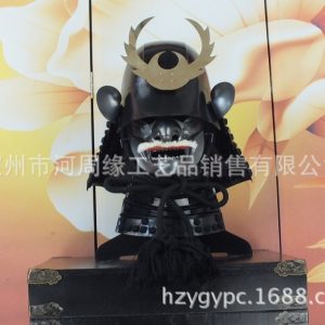 Japanese Warring States Warrior Kabuto Helmet Replica Wearable Film Prop with Ornaments