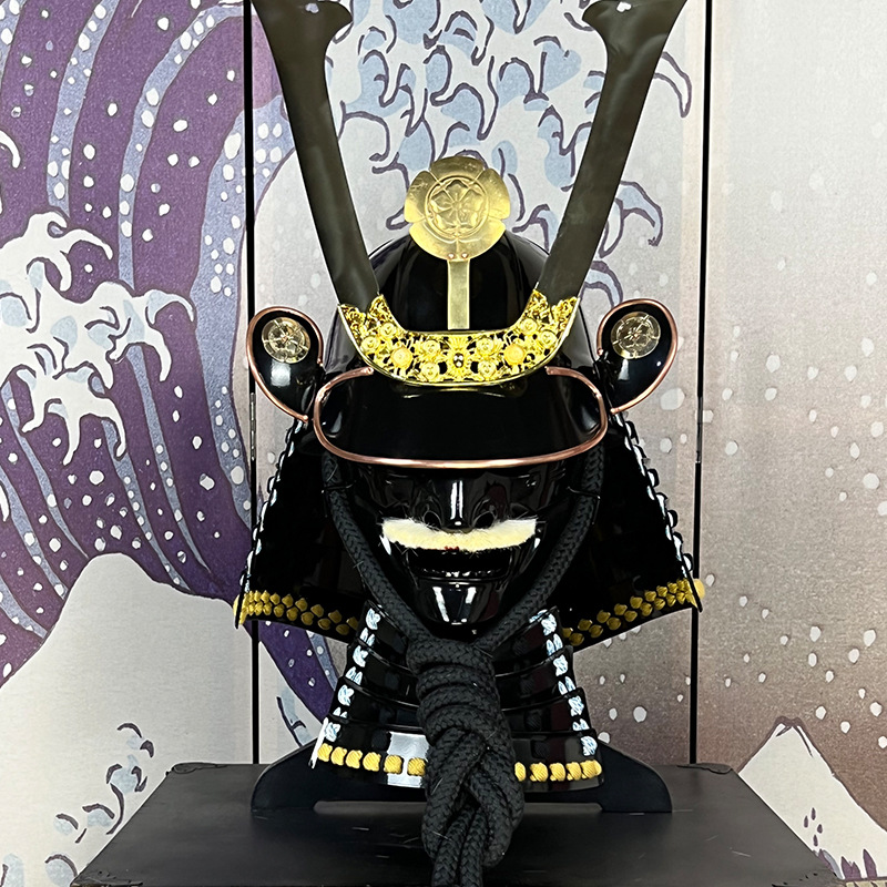 Wearable Japanese Samurai Kabuto Helmet Replica, Stainless Steel, Stage Prop and Display - Image 4