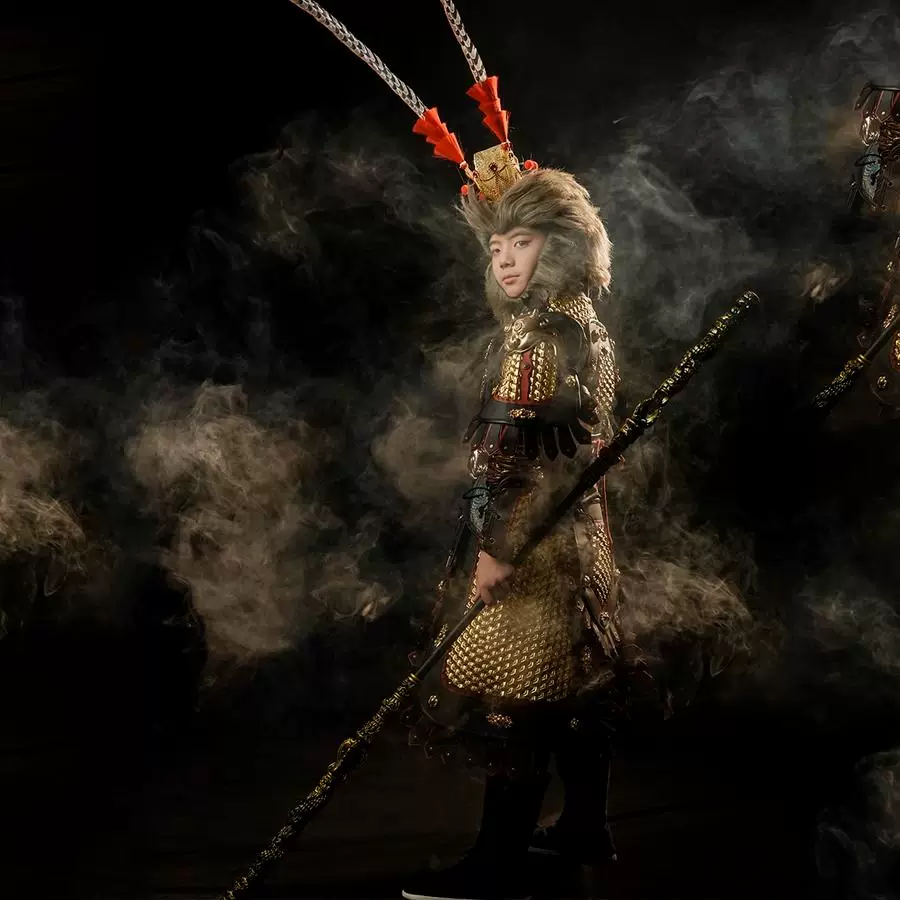 New Kids Black Myth Wukong Armor Cosplay Set, Wearable China-Chic Full Armor for Children - Image 2