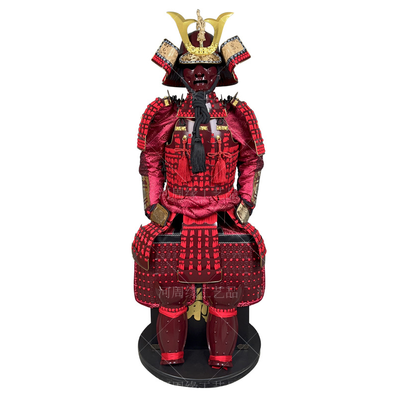 Custom-Made Red Large Wearable Warrior Armor Set, Iron Construction, Film and Television Prop Costume - Image 5