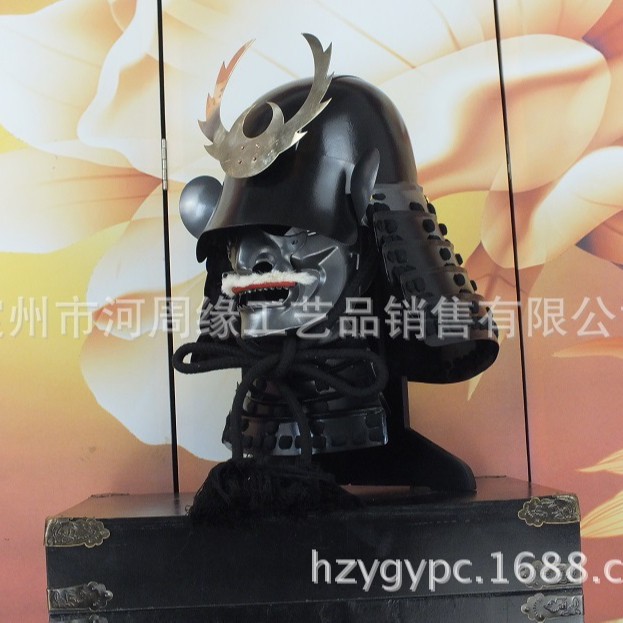 Japanese Warring States Warrior Kabuto Helmet Replica Wearable Film Prop with Ornaments - Image 2