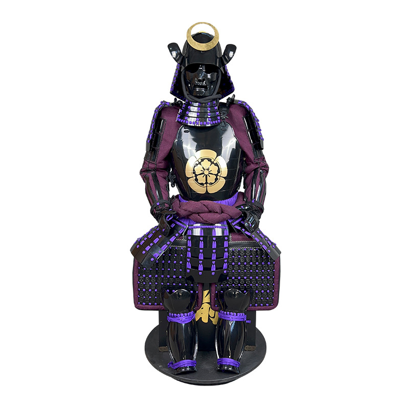Wearable Japanese Samurai Armor Replica, Miyamoto Musashi-inspired Iron Set with Wooden Box - Image 5