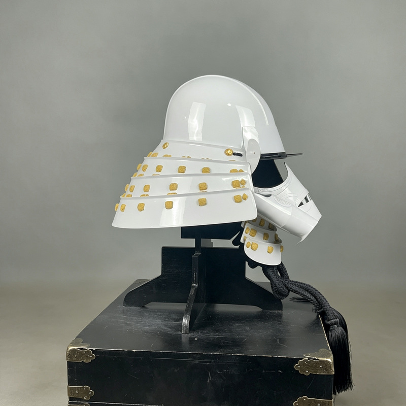 Japanese-style Warring States Samurai Helmet Replica Display Piece with Wooden Box - Image 2