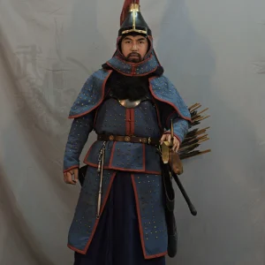 Qing Bordered Blue Banner armor Qing Bordered Blue Banner cotton armor Qing dynasty armor Qing cotton armor