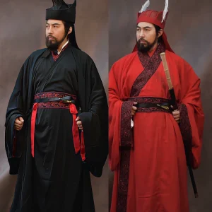 Han dynasty Hanfu Hanfu zhiju robe Han royal clan dark robe Han dynasty official attire Han army