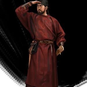 Tang round-collar robe Tang-style dress Tang scarlet robe subtle-pattern round-collar robe round-collar robe Jiege same style