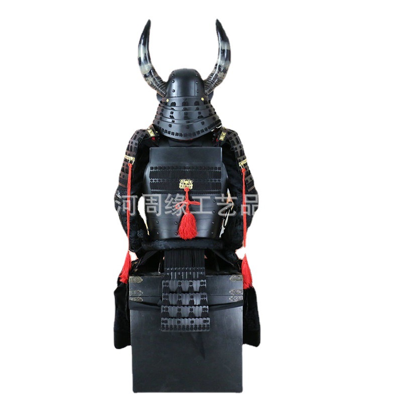 Japanese-style Black Iron Wearable Armor Replica Film and Television Prop - Image 5