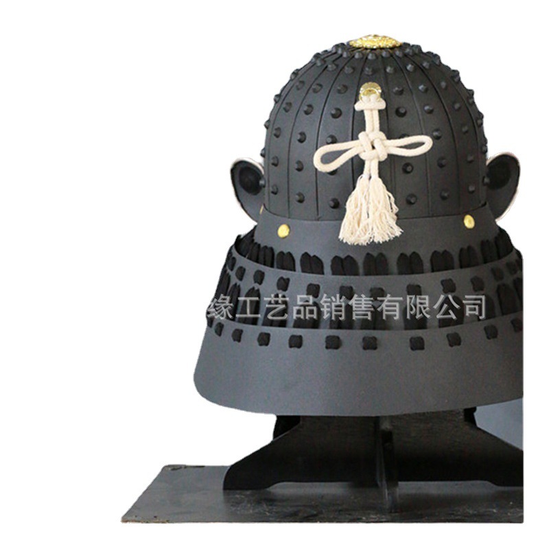 Wearable Japanese Warrior Helmet Replica, Iron Construction, Film and Television Prop - Image 5