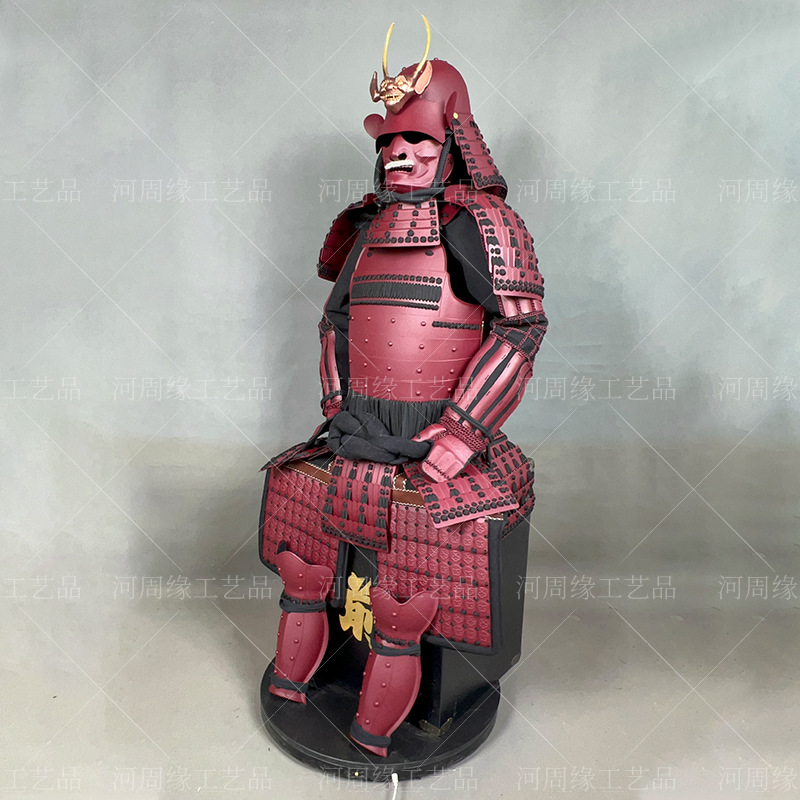 Customized Wearable Japanese Samurai Armor Replica Red Iron Full Suit - Image 4