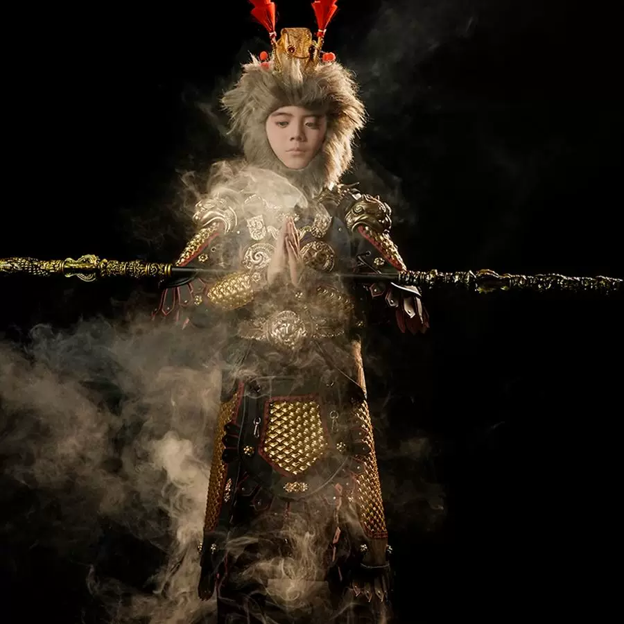 New Kids Black Myth Wukong Armor Cosplay Set, Wearable China-Chic Full Armor for Children - Image 4