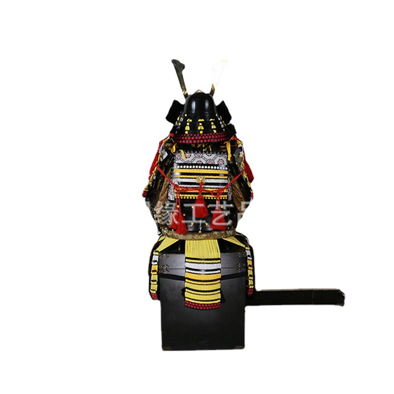 Japanese Samurai Armor Film & TV Prop Replica, Iron Construction, Wooden Box Packaging - Image 5