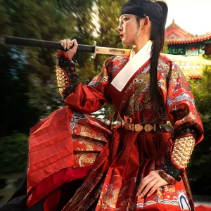 Authentic Golden-Python Yesa/Tieli Unisex Jinyiwei Feiyufu Python Robe, Ming Gold-Woven Hanfu 2025