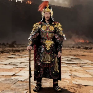 Metal Split Armor Complete Set, Mountain-Pattern Wearable/Display General Armor
