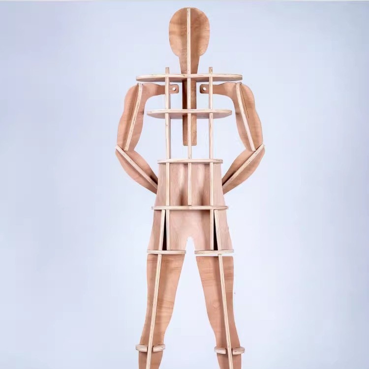 Wooden Armor Display Stand, Mannequin-Style Rack for Tactical Clothing and Armor - Image 3