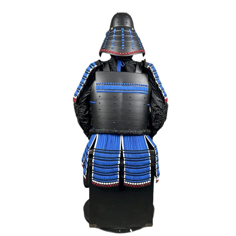 Japanese-Style Samurai Armor Set, Black and Blue Full-Body Wearable Replica for Display and Film Props - Image 5