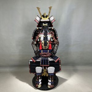 Japanese-Style Warlord Armor Replica with Family Crest Brocade Craftsmanship, Decorative Display Suit