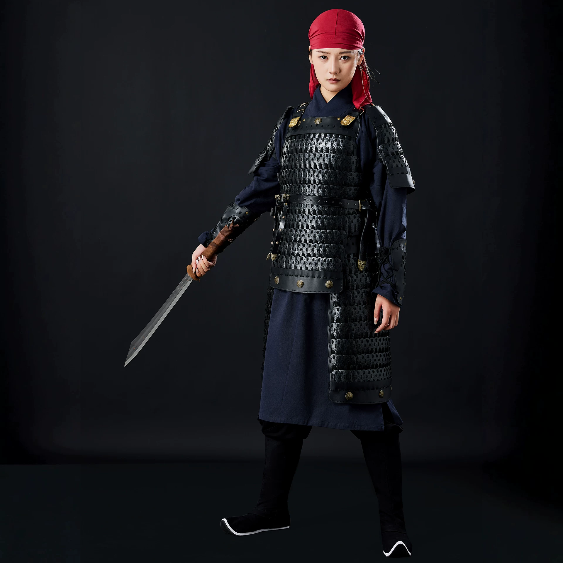 Genuine Song/Tang/Ming Infantry Soldier Metal Lamellar Armor, Wearable Hanfu Cosplay Portrait Armor - Image 3
