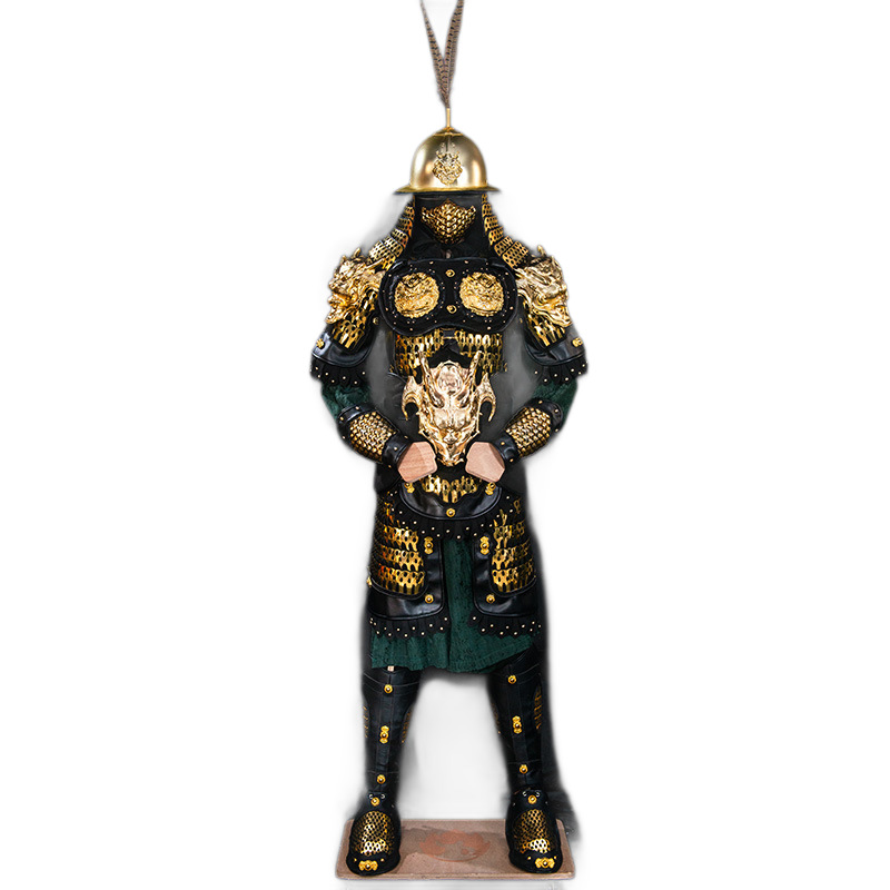 Yang Family Six-Star Armor Gold-Plated Detachable Song-Ming Style Wearable Metal Stage Prop Armor - Image 5