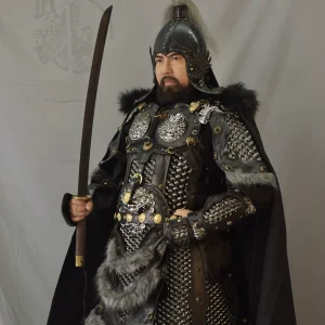 Coiling-dragon black-iron mountain-pattern armor black-iron armor black-iron mountain-pattern armor general's armor black armor