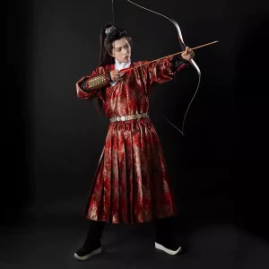Authentic Gold-Flecked Tieli/Yesa Unisex Jinyiwei Feiyufu Python Robe, Ming Original Hanfu
