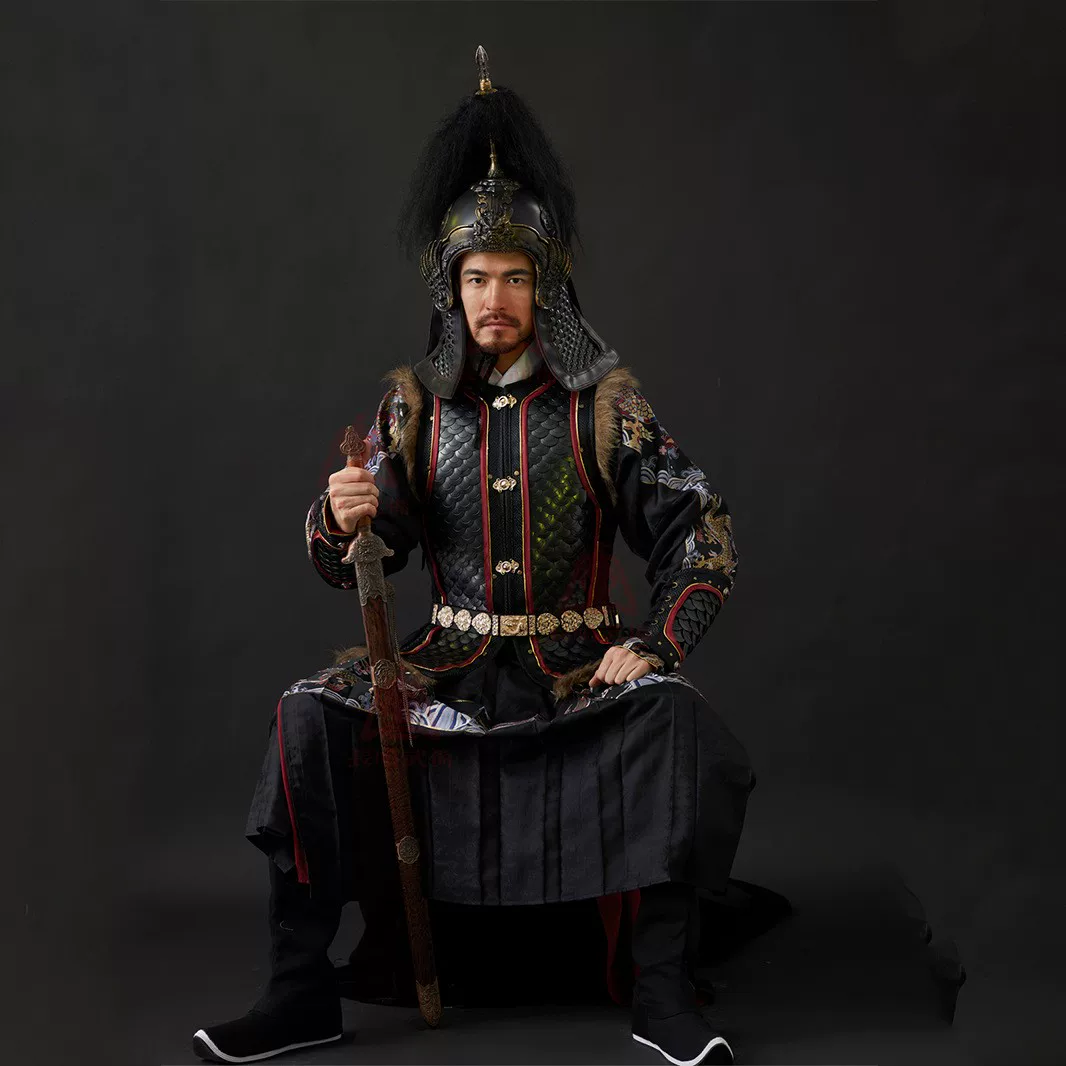Ming Fish-Scale Frontier Army Armor, Adult China-Chic Wearable Metal General Armor - Image 3