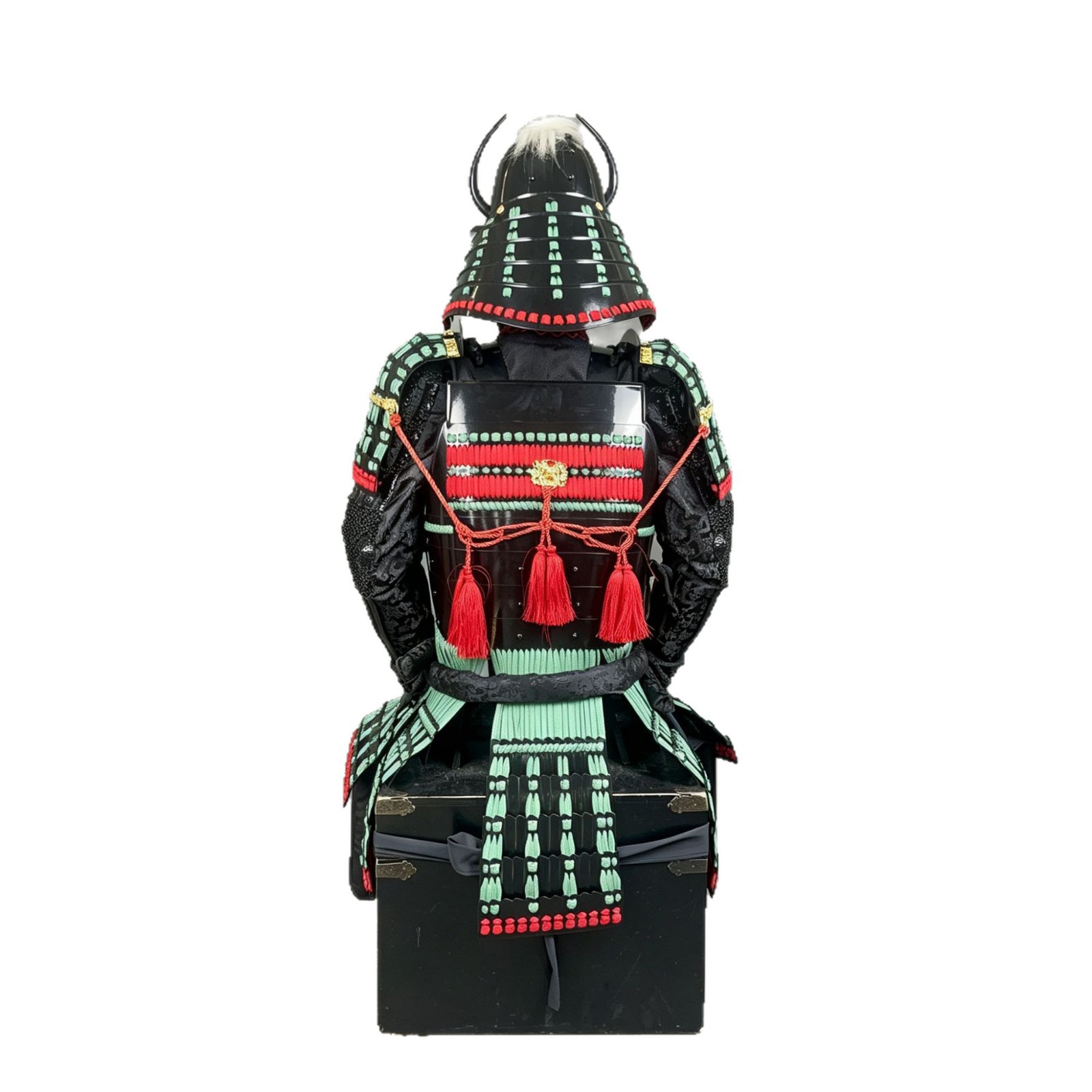 Japanese-Style Samurai Armor Ornament with Horned Kabuto Helmet, Retro Sengoku General Display Model - Image 5