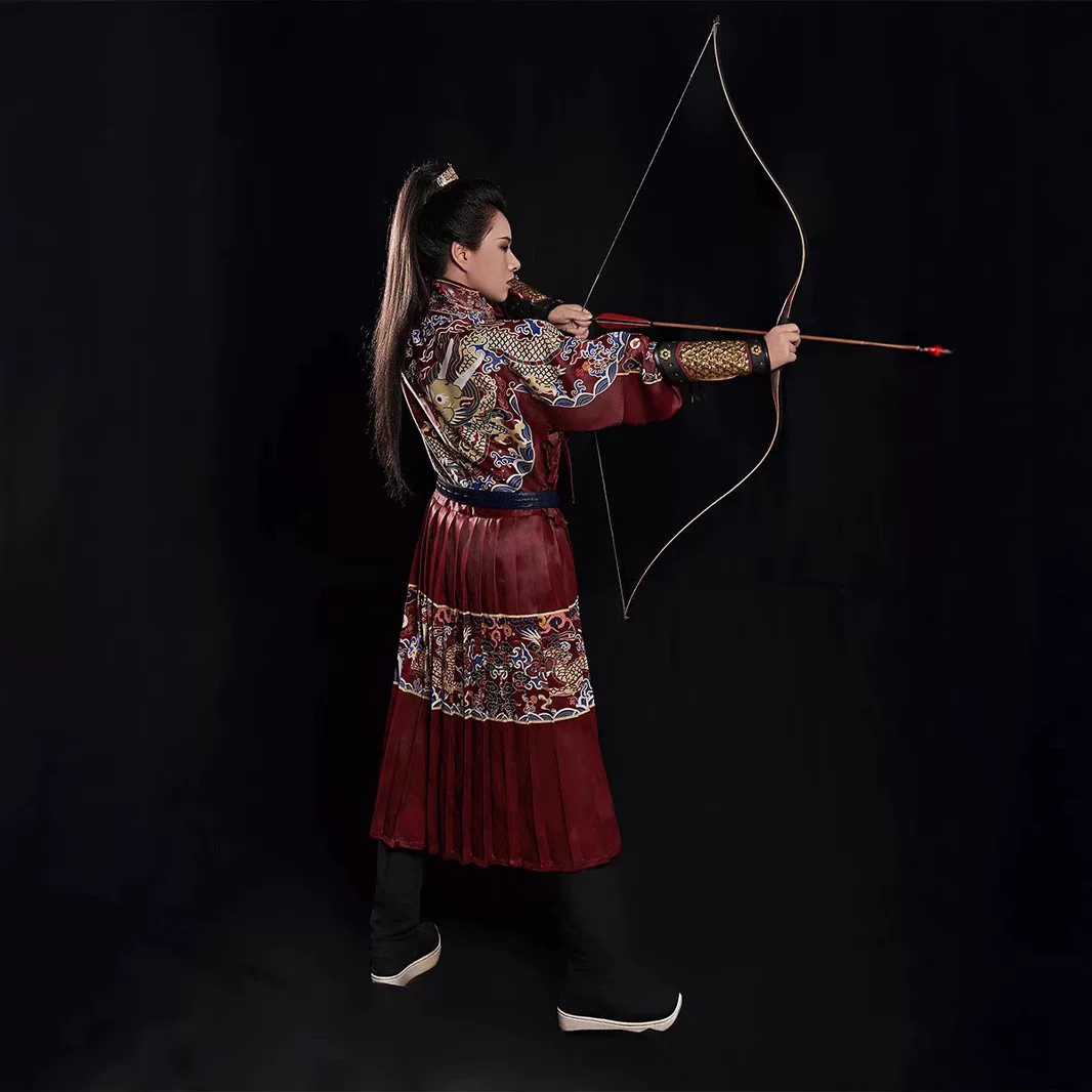 Unisex Ming Python Robe Feiyufu Tieli/Yesa Jinyiwei Hanfu with Mountain-Pattern Half Armor Skirt - Image 3