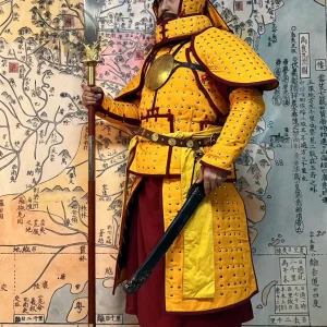 Bordered Yellow Banner armor Qing Bordered Yellow Banner armor Qing cotton armor Bordered Yellow Banner cloth iron armor