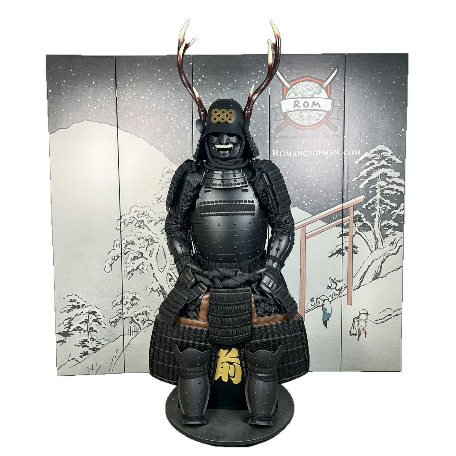 Japanese-style Black Samurai Armor Replica, Sengoku Sanada Yukimura-inspired Film Prop, Floor-standing Display Suit - Image 5