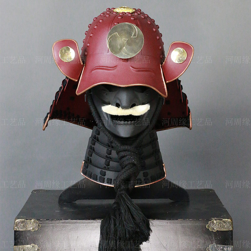 Japanese-Style Samurai Kabuto Helmet Ornament Handmade Metal Craft Display Replica - Image 4