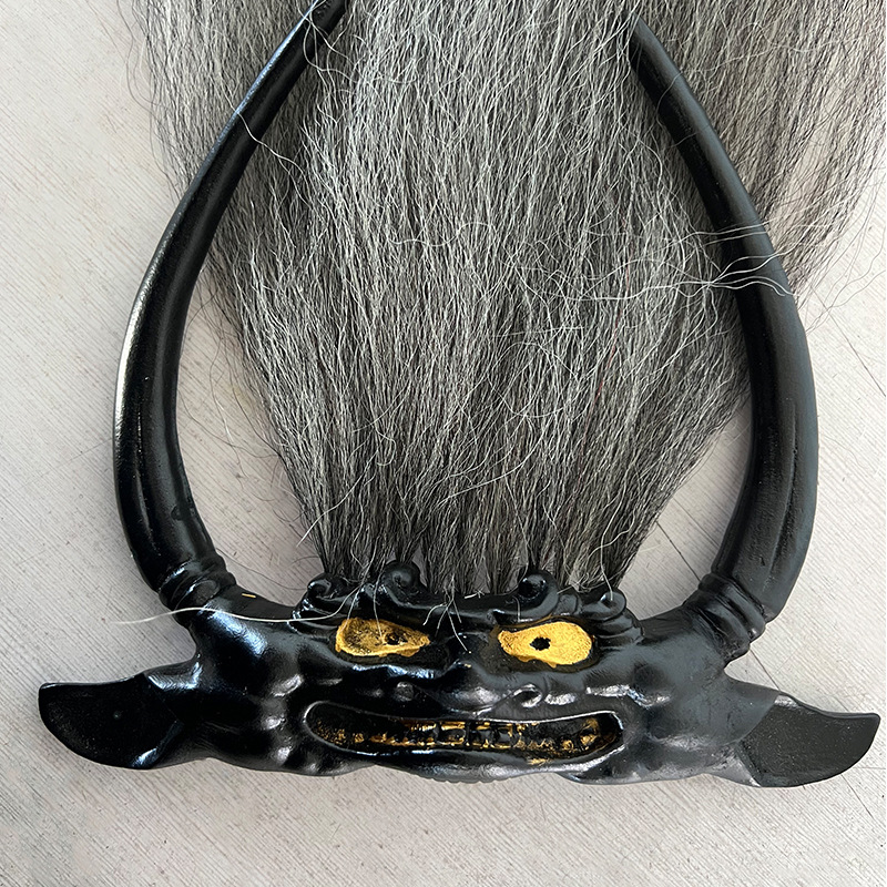 Japanese Samurai Kabuto Helmet Replica, Iron Construction, Black Finish, Film and Stage Prop - Image 2