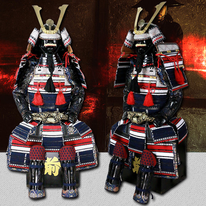 Customized Japanese Samurai Armor Replica Set, Handmade Iron Construction, Classical Display Decor for Homes and Restaurants - Image 3