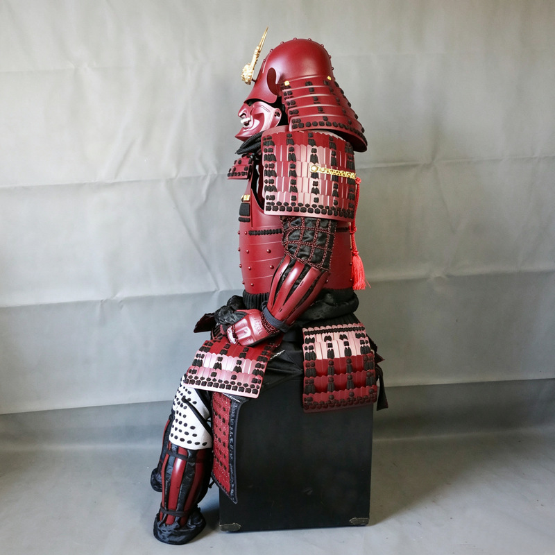 Japanese Sengoku Period Red Demon Samurai Armor Replica Large Floor Decorative Ornament - Image 3