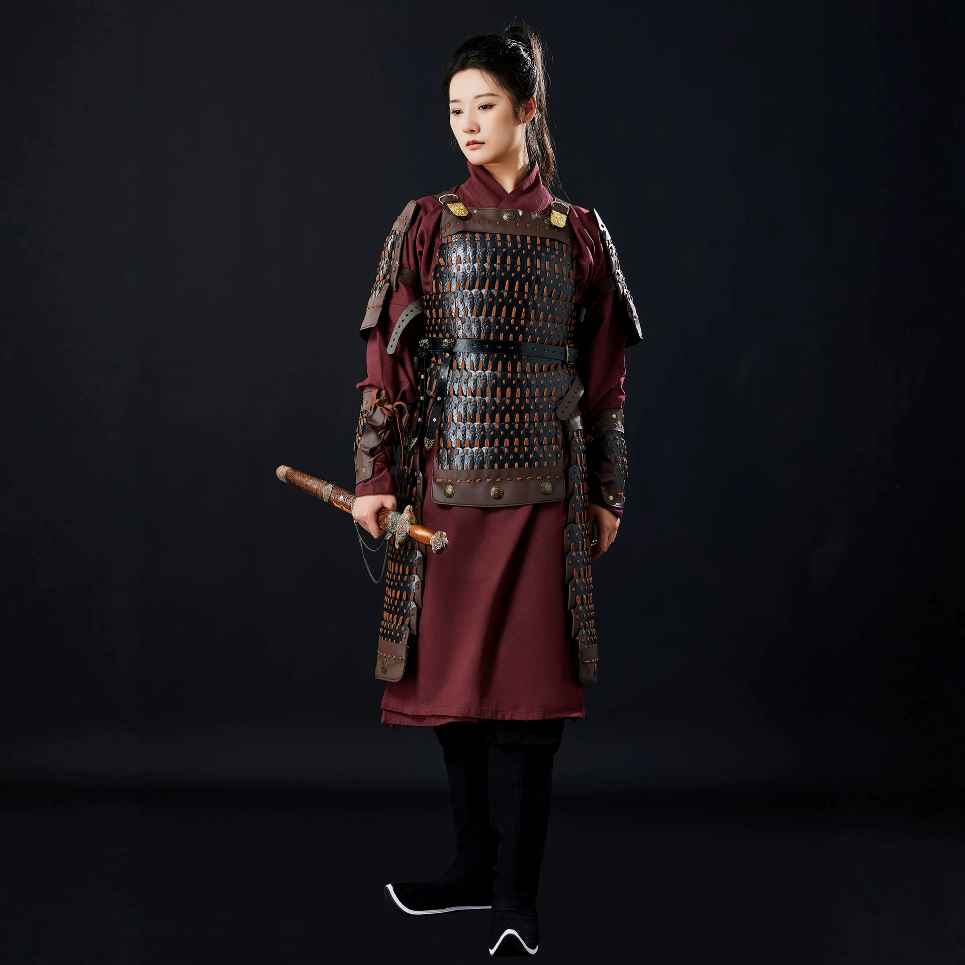 Genuine Song/Tang/Ming Infantry Soldier Metal Lamellar Armor, Wearable Hanfu Cosplay Portrait Armor - Image 4