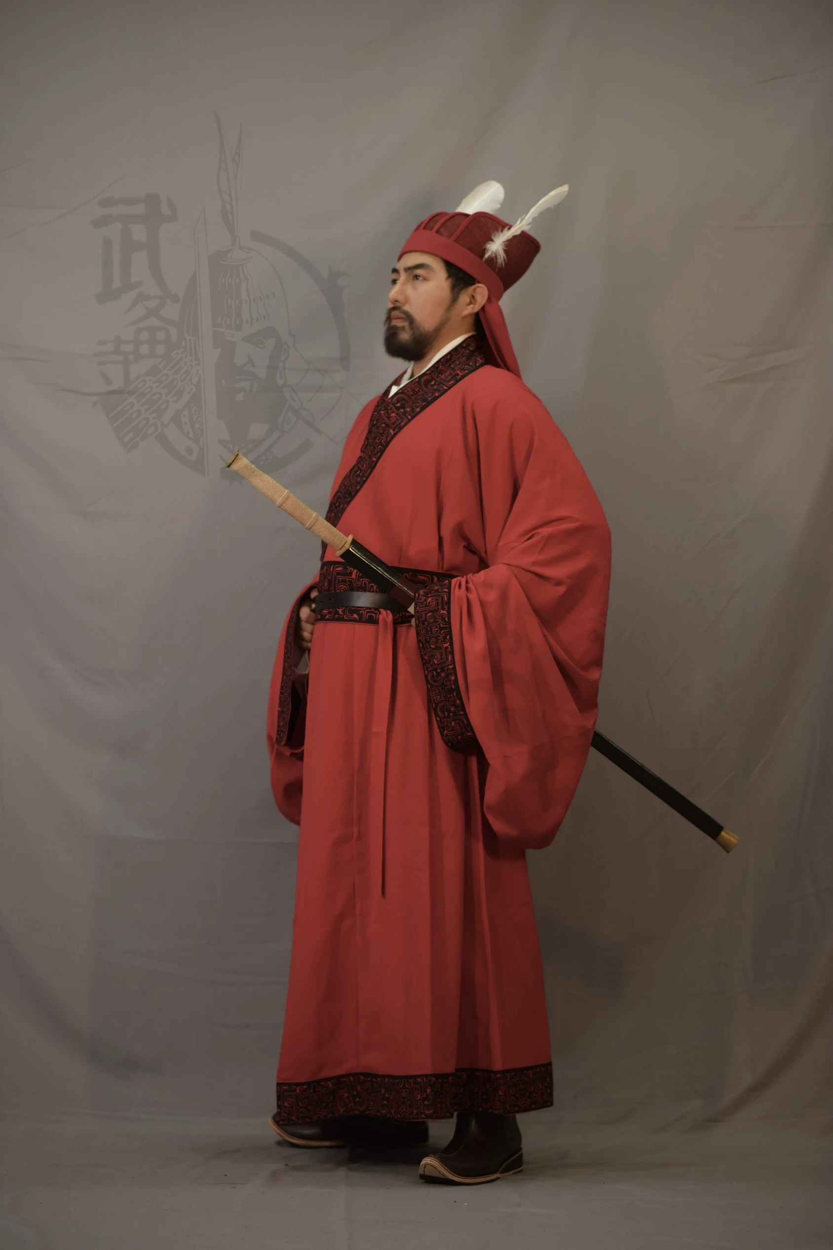 Han military official court robe Three Kingdoms military official court robe Three Kingdoms general official robe Han zhiju robe - Image 4