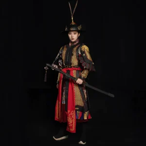 Genuine Mountain-Pattern Straight Replica Armor, China-Chic Wearable Cosplay Chinese Hanfu Armor
