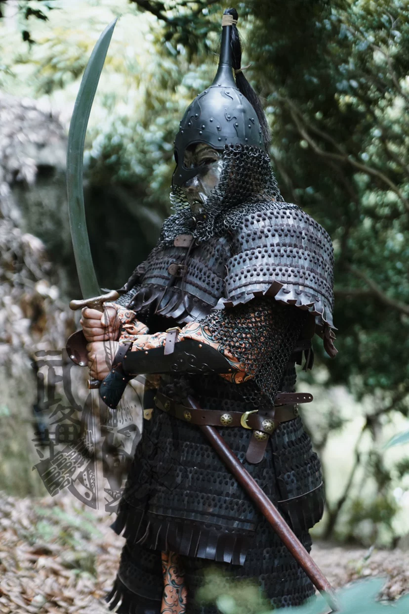 Mongol lamellar chainmail Mongol heavy cavalry armor quenched lamellar Mongol-Yuan armor - Image 5