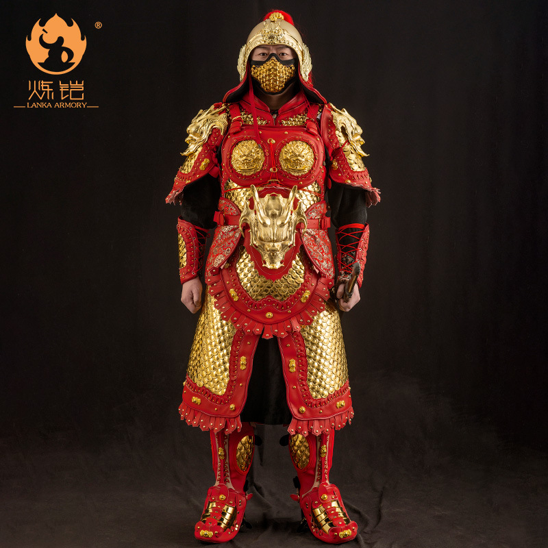 Ming Dynasty-inspired Fish-Scale Warrior Armor, Wearable Metal Replica, General Zhao Gongming Costume - Image 5