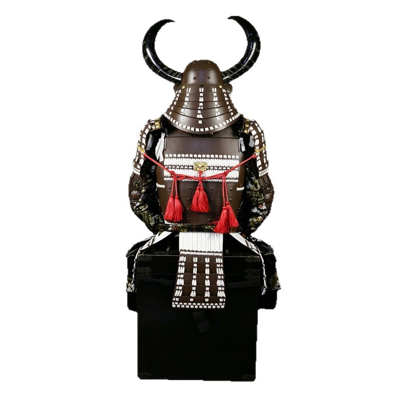 Japanese-Style Horned Warrior Armor Full Set Wearable Replica for Display and Film Props - Image 5