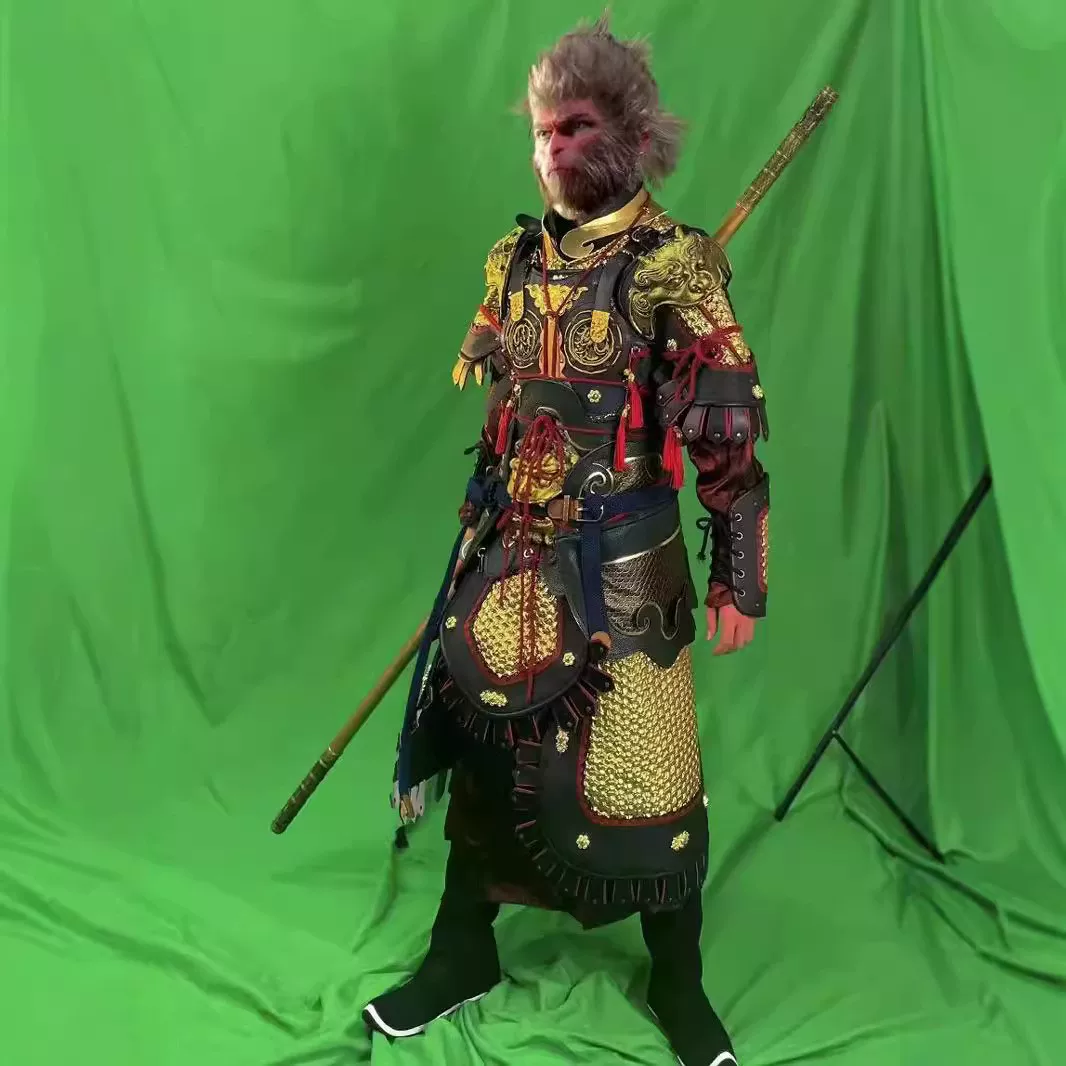 Made-to-Order Black Myth Wukong Cosplay Armor, Mountain-Pattern Replica Split Metal-Look Wearable Set - Image 3