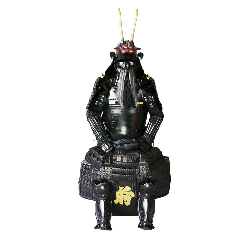 Japanese Samurai Armor Body Replica, Black Metal Wearable Movie Prop, Classical Style - Image 5