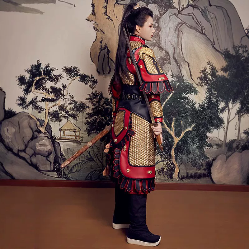 Genuine Ming-Song Mountain-Pattern Metal-Look Split Cosplay Armor, Adult Chinese General Armor - Image 3