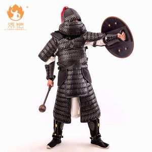 Wearable Chinese-style Iron Pagoda Metal Armor Replica for Film and Television Props