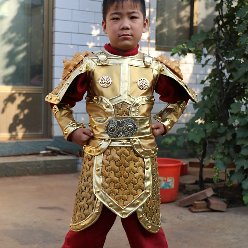 Ancient Soldier Costume Armor Set for Kids and Adults, Iron Stage Performance Replica - Image 3