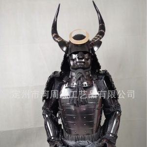 Wearable Japanese Samurai Armor Replica, Iron Construction, Classical Style, Film Prop
