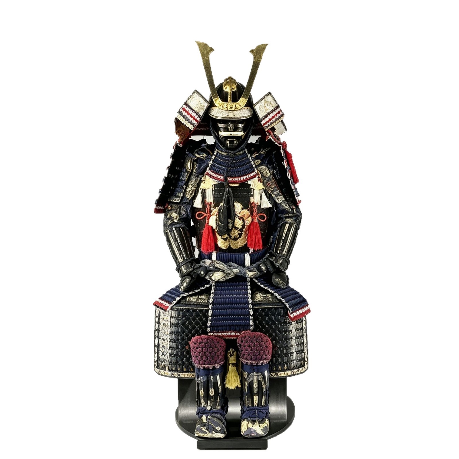 Hand-reproduced Japanese-style Samurai Armor Complete Set with Wooden Crate Packaging - Image 5
